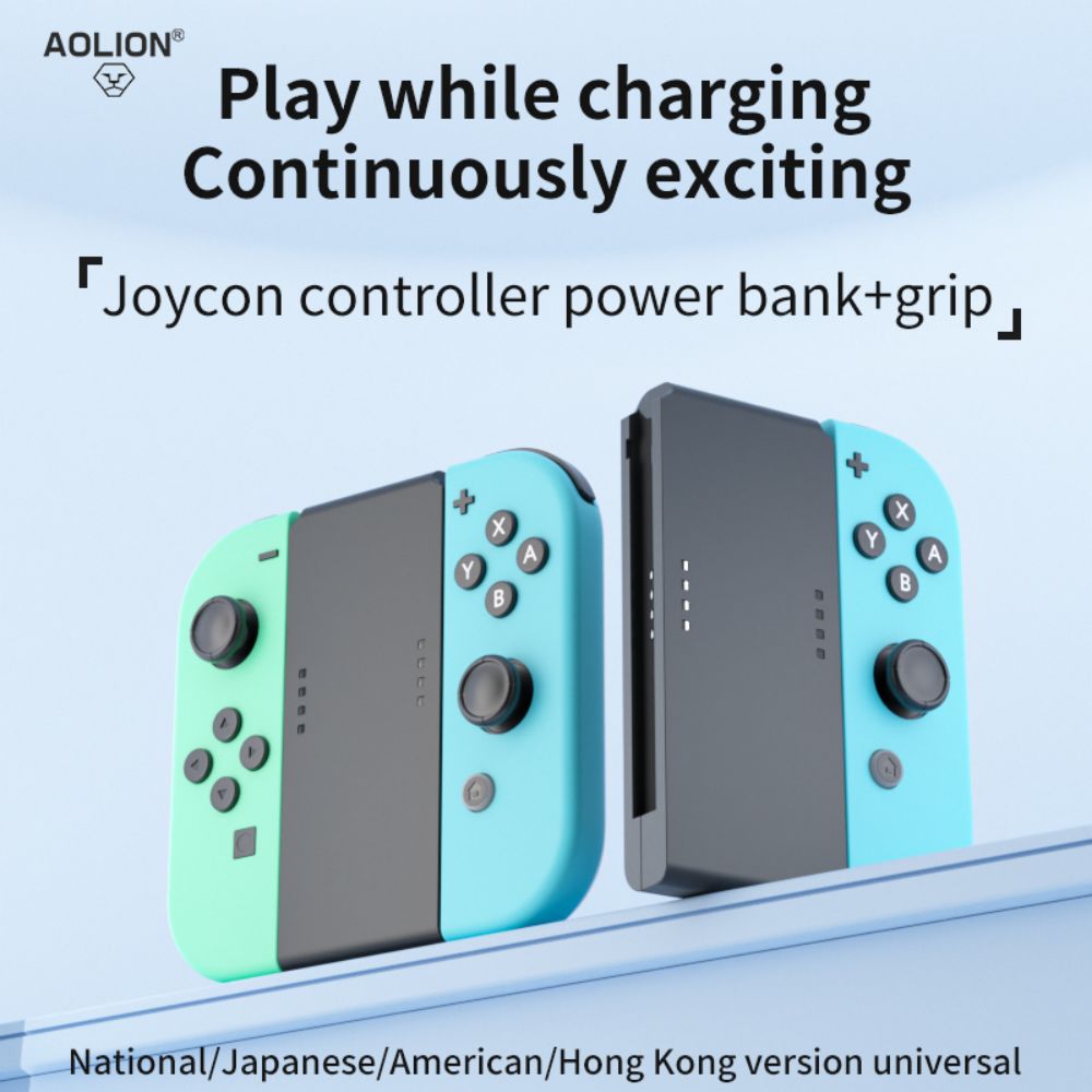 Gaming Kit Accessories Nintendo Switch - AOLION ポータブルスイッチジョイコン充電グリップ 3400mAh 拡張バッテリー寿命アクセサリー ニンテンドーOLED用 スタイリッシュゲーミングコントローラー