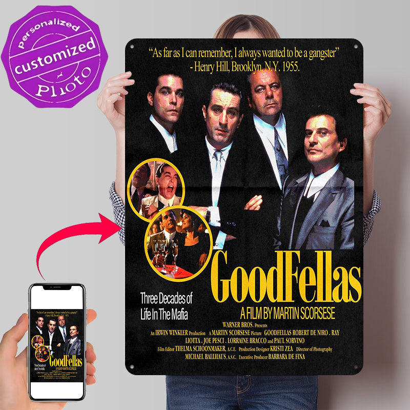 Gaming Accessories Men - GoodFellas 映画パーソナライズされた 3D テクスチャードメタルポスター ウォールアート ブリキ看板