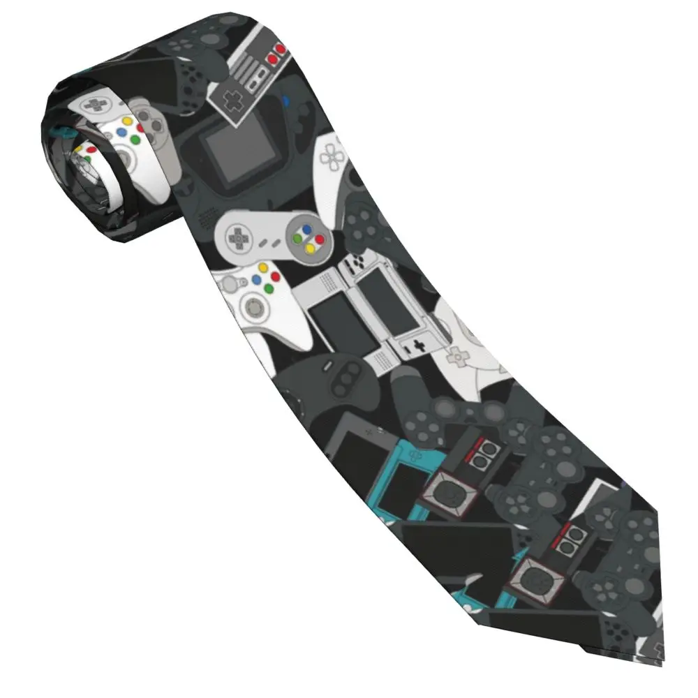 Gaming Accessories Men - ゲーマーコントローラーすべてのネクタイユニセックスポリエステル 8 センチメートルビデオゲームゲームネクタイ男性用クラシックシャツアクセサリーネクタイビジネス