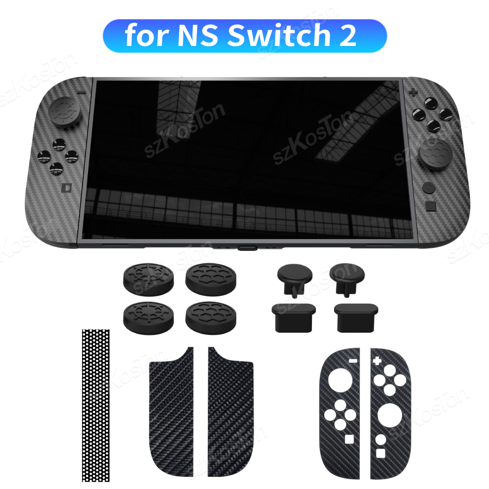 Gaming Kit Accessories Nintendo Switch - NS Switch 2 用ダストカバー 6in1 防塵傷防止キットグリップステッカーロッカーキャップ