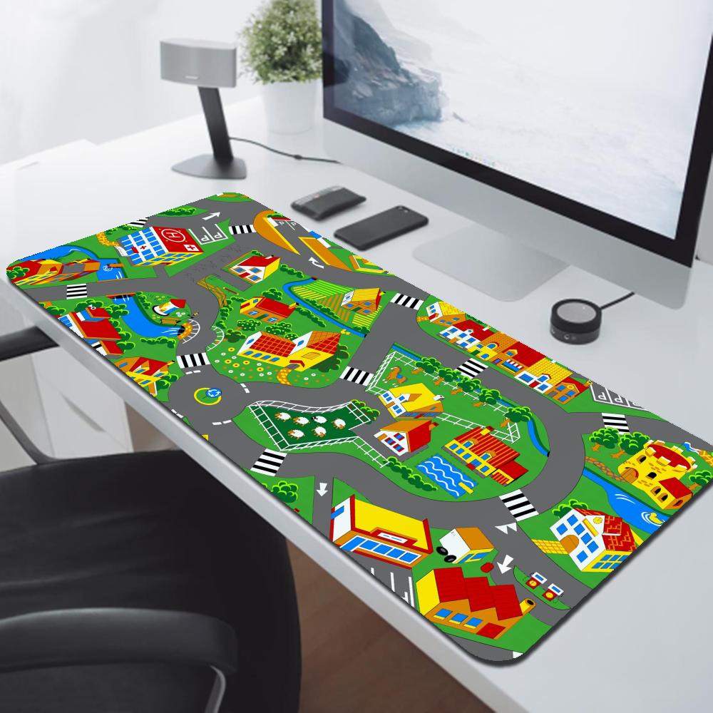 PCゲームセットアップアクセサリーシティロード漫画マウスパッ - Gaming Accessories For Pc Setup のレビューと価格