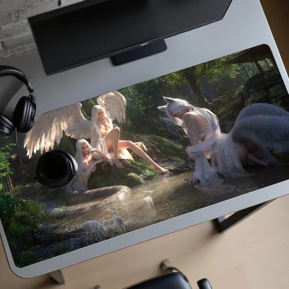 フォレストガールゲーミングマット拡張パッドPCアクセサリーマ - Gaming Accessories For Pc Setup のレビューと価格