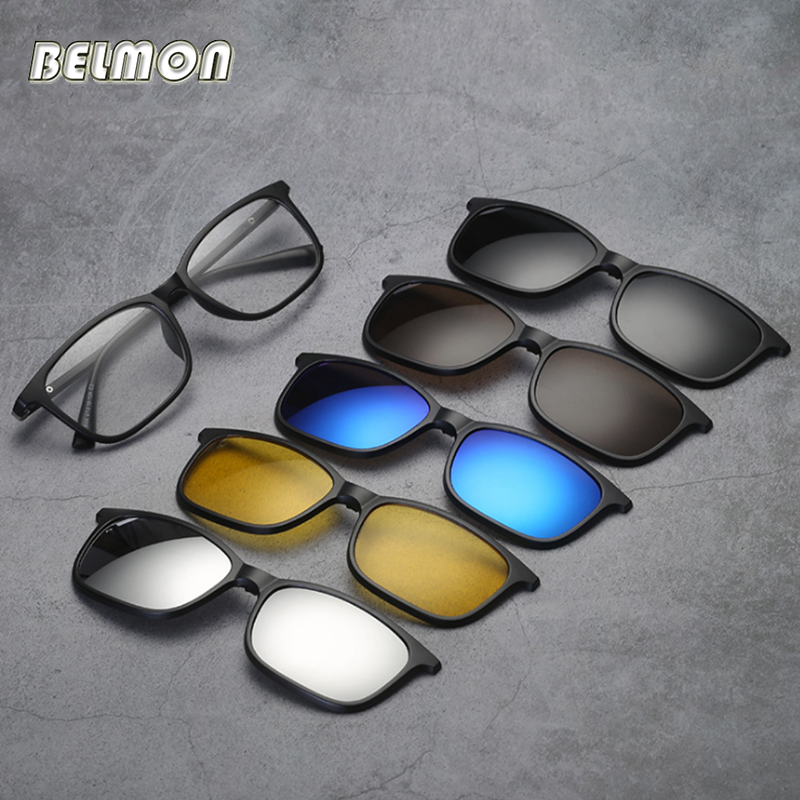 Belmon-男性と女性用のスペクタクルフレーム,クリップ付 - Gaming Accessories Men のレビューと価格