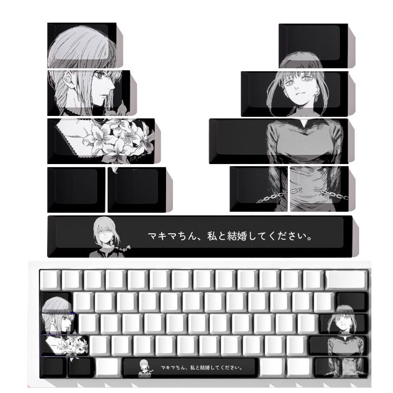 チェーンソーマンマキマテーマアニメキーキャップメカニカルキー - Gaming Accessories Men のレビューと価格