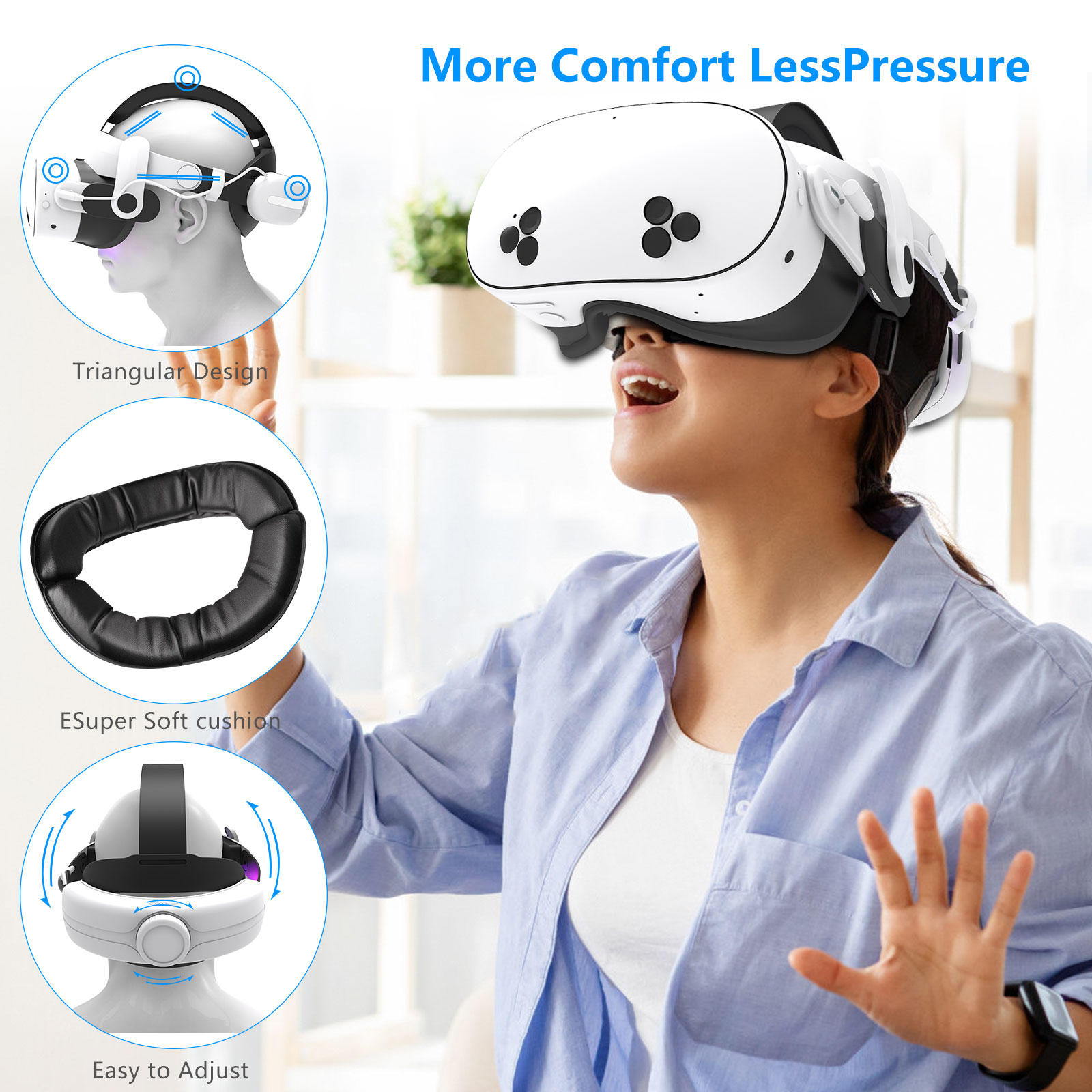Quest3S VRヘッドセット用12000mAh調整可能な - Gaming Accessories Headset のレビューと価格