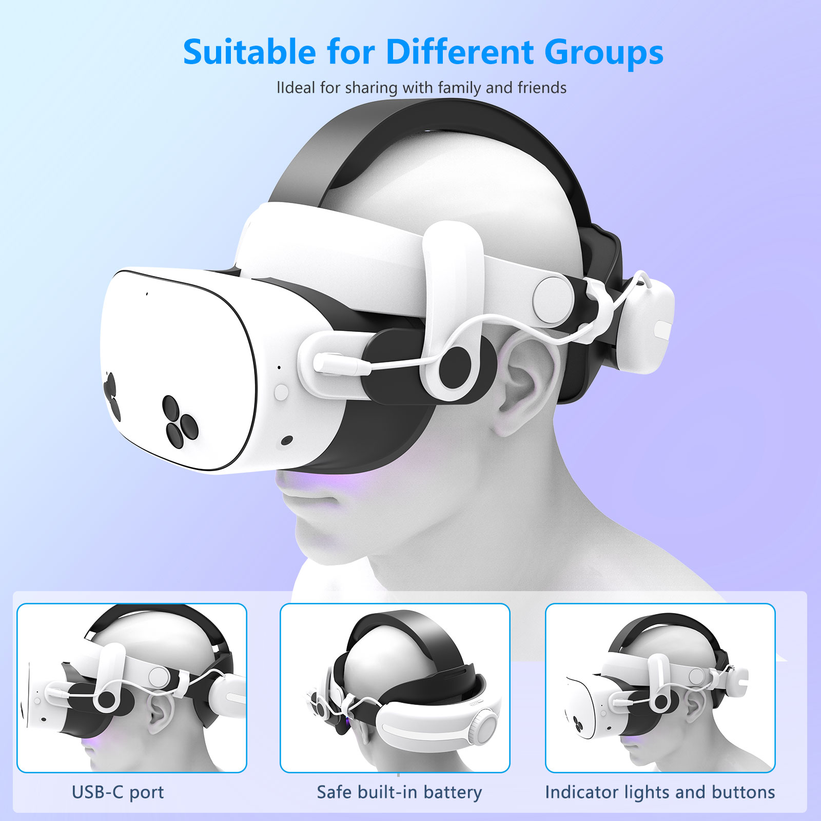 Quest3S VRヘッドセット用12000mAh調整可能な - Gaming Accessories Headset のレビューと価格