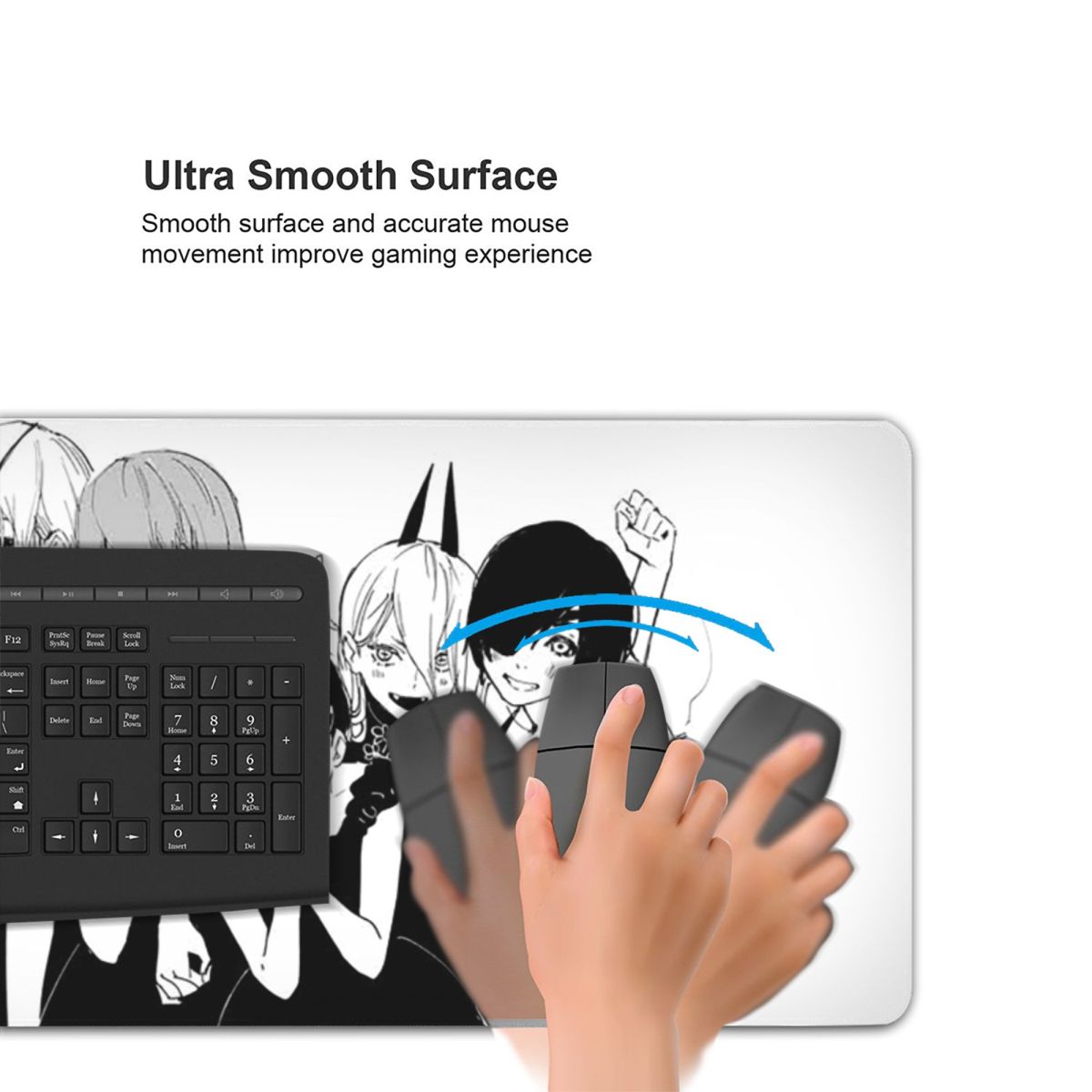アニメチェーンソーマン大型マウスパッドコンピュータキーボード - Gaming Accessories Men のレビューと価格