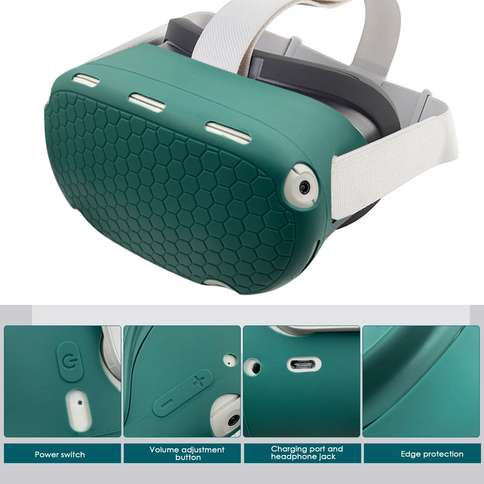 シリコン保護ケース,Oculus Quest 2用,ヘッドカ - Gaming Accessories Headset のレビューと価格