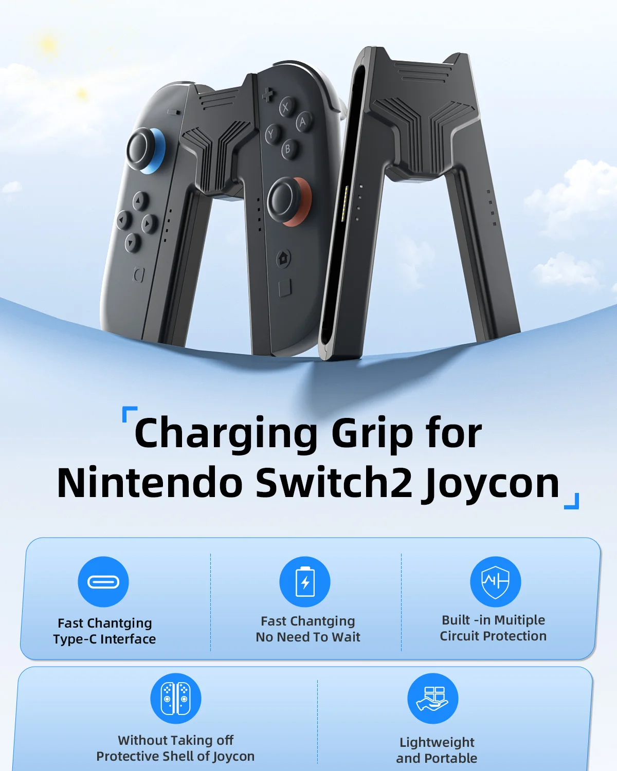 スイッチ 2 充電器グリップ NS2 ジョイスティックコント - Gaming Kit Accessories Nintendo Switch のレビューと価格