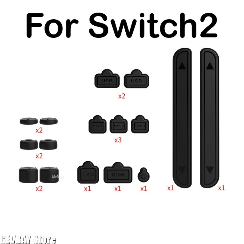 シリコン防塵ポートプラグ&サムスティックキャップ Switc - Gaming Kit Accessories Nintendo Switch のレビューと価格