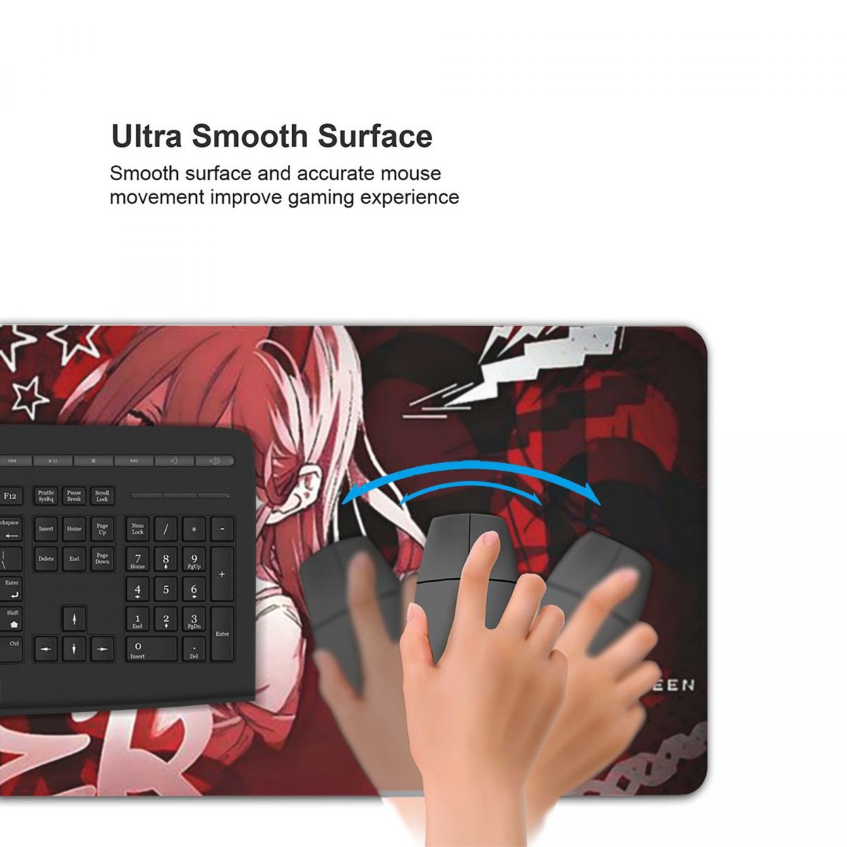 アニメチェーンソーマン大型マウスパッドコンピュータキーボード - Gaming Accessories Men のレビューと価格