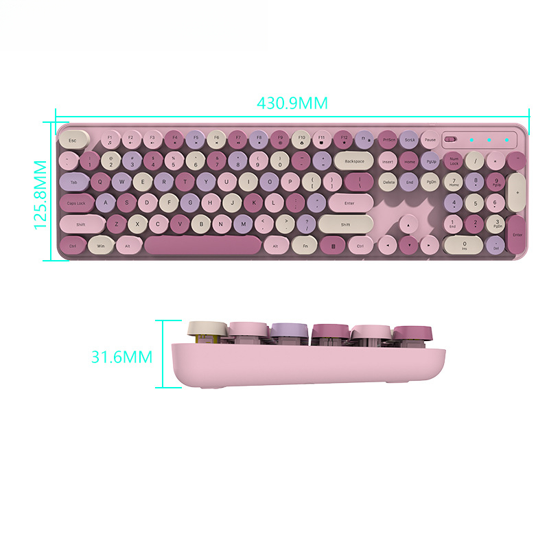 カスタムワイヤレスキーボードマウスセット ローズピンク 2. - Gaming Accessories Uk のレビューと価格