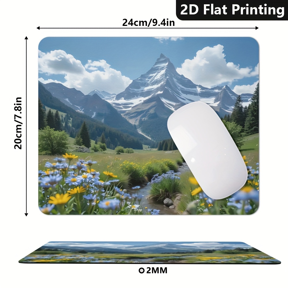 ゲーミングオフィスノンスリップマウスパッド風光明媚な山の花の - Gaming Accessories For Pc Setup のレビューと価格