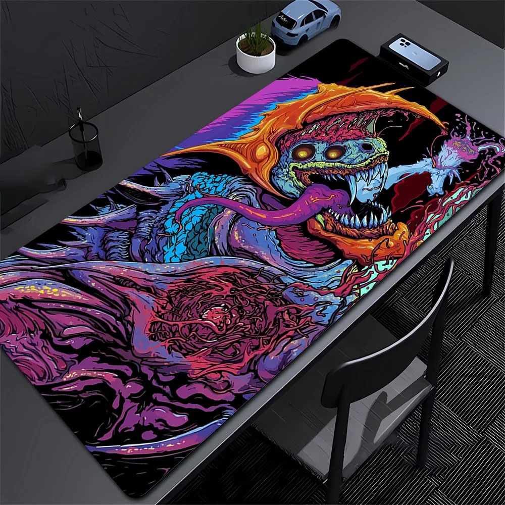 東部の龍牡丹の花デスクマット大型日本美術ゲーミングマウスパッ - Gaming Accessories For Pc Setup のレビューと価格
