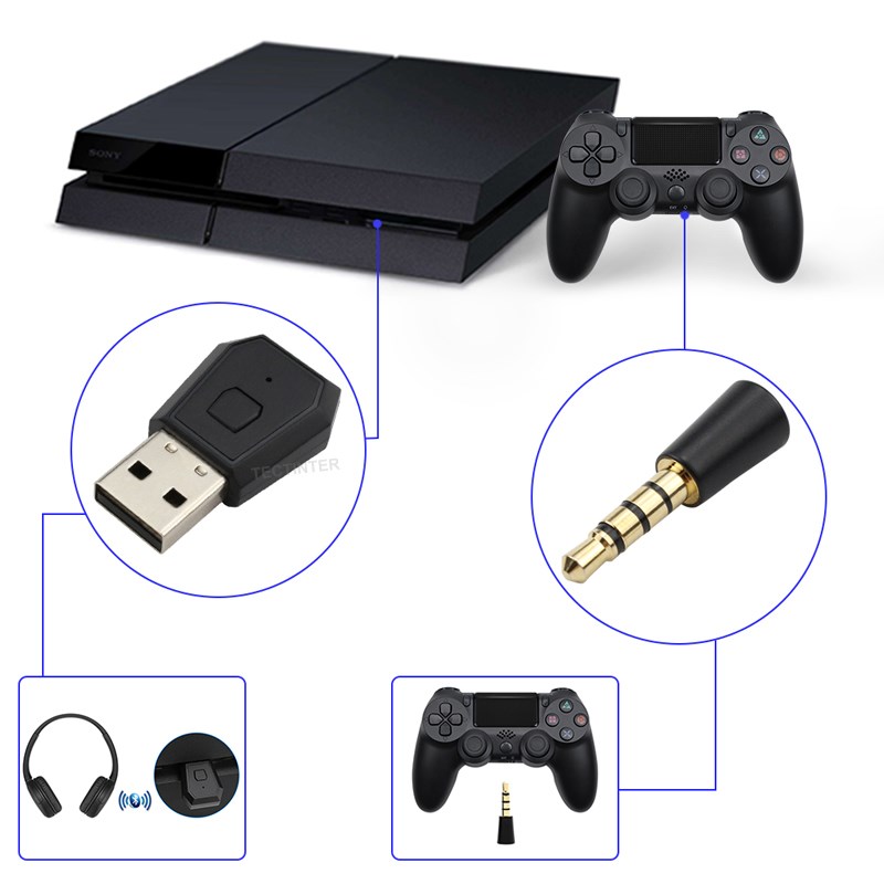 USB ワイヤレスアダプターレシーバー PS4 コントローラ - Gaming Accessories Headset のレビューと価格