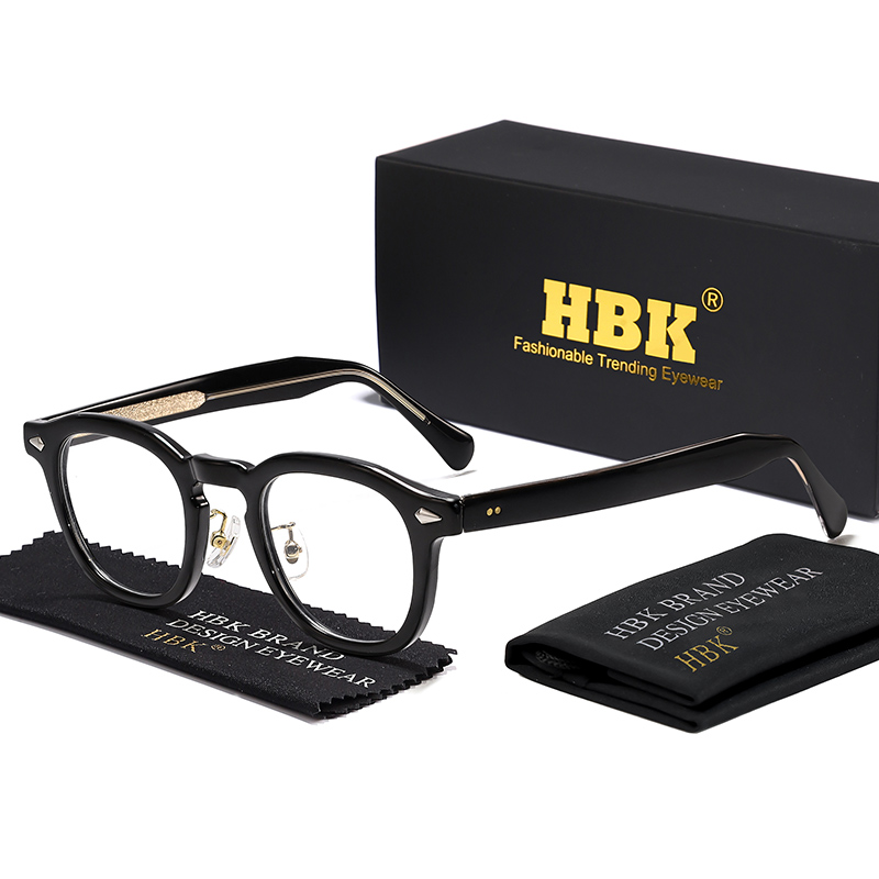 HBK レトロオーバルメガネフレーム透明レンズ男性高品質 T - Gaming Accessories Men のレビューと価格